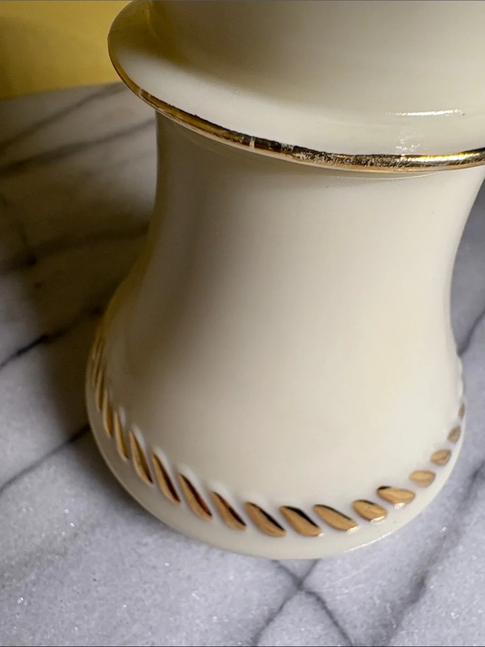 Vintage Wheatonware creamer made from ivory custard glass